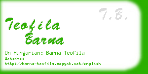 teofila barna business card